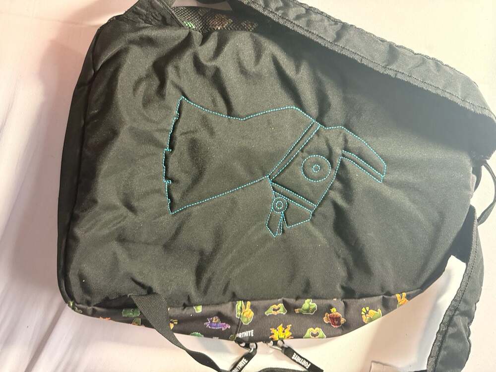 Fortnite Amplify Black Emote Pattern Backpack with Llama Stitching - Picture 5 of 7